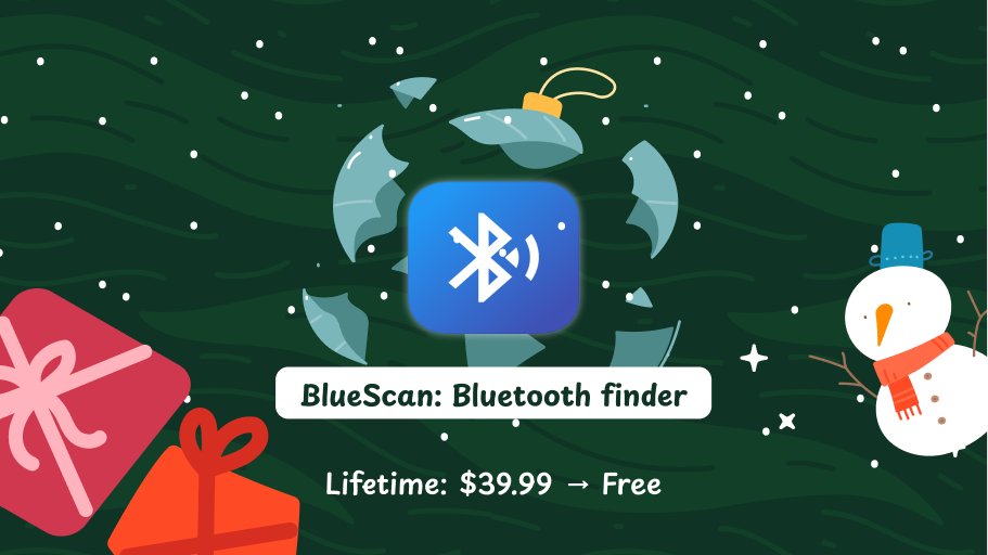 indieappsanta's tweet image. 🌸3⃣1⃣🌸
Ever lost your Bluetooth headphones 🎧 or smartwatch ⌚️ and couldn’t find them? 😩
I feel you! That’s why I trust BlueScan to track down my devices 🔍. With real-time signal tracking 📶 and a proximity guide 🧭, it’s easier than ever to find what’s lost. 💡
Just…