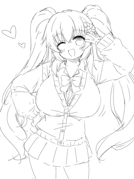 次のSkebの練習絵。もう少し幼い感じを出したい・・:(っ'ヮ'c): 