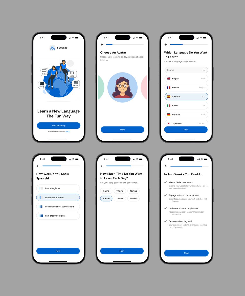 ayomide_des's tweet image. Hello Designers and Developers, I designed this language learning app.
What do you think? Your feedback will be appreciated.