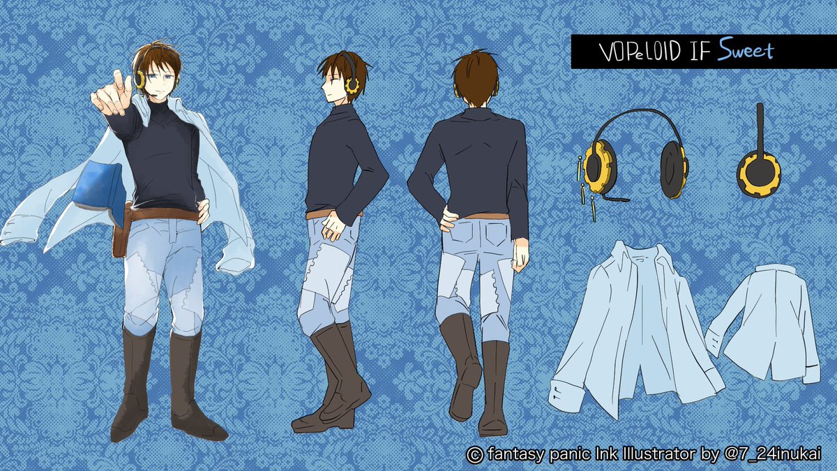 「#VOPeLOIDIF 三面図公式イラストレーターの7:24()さんにキャラクタ」|犬飼＠4/1ありがとうございました！🌟NEOKET4【B50】のイラスト
