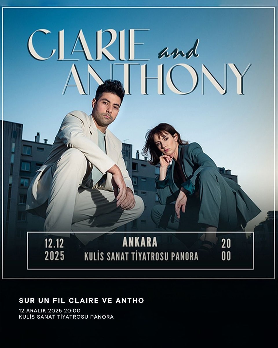 Anlattıkları hikâye ve içine koydukları mesajlarla insanın kalbine dokunan SUR UN FIL Claire ve Antho, 12 Aralık’ta Kulis Sanat Tiyatrosu Panora’da! 🎭

Bu etkinlik kaçmaz diyorsan Mobilet’te yerin hazır! 🎫

<a href="/kinayproduction/">KINAY</a>

#Mobilet #SURUNFIL

mobilet.com/tr/event/sur-u…