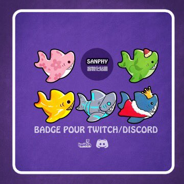 SanphyJ's tweet photo. 【#sanphy #徽章委託 #freelance #Badge】 badge pour twitch 

🎨🤡 🎨🤡

Emblème de requin pour streamer

#鯊魚徽章

 #twitch  #dessin #draw #drawing #illustration #illustrator #Case #illustrationartists #artist #2d #manga  #徽章 #streamer #stream  #manga #mangaart #shark https://t.co/coI1CAljCP