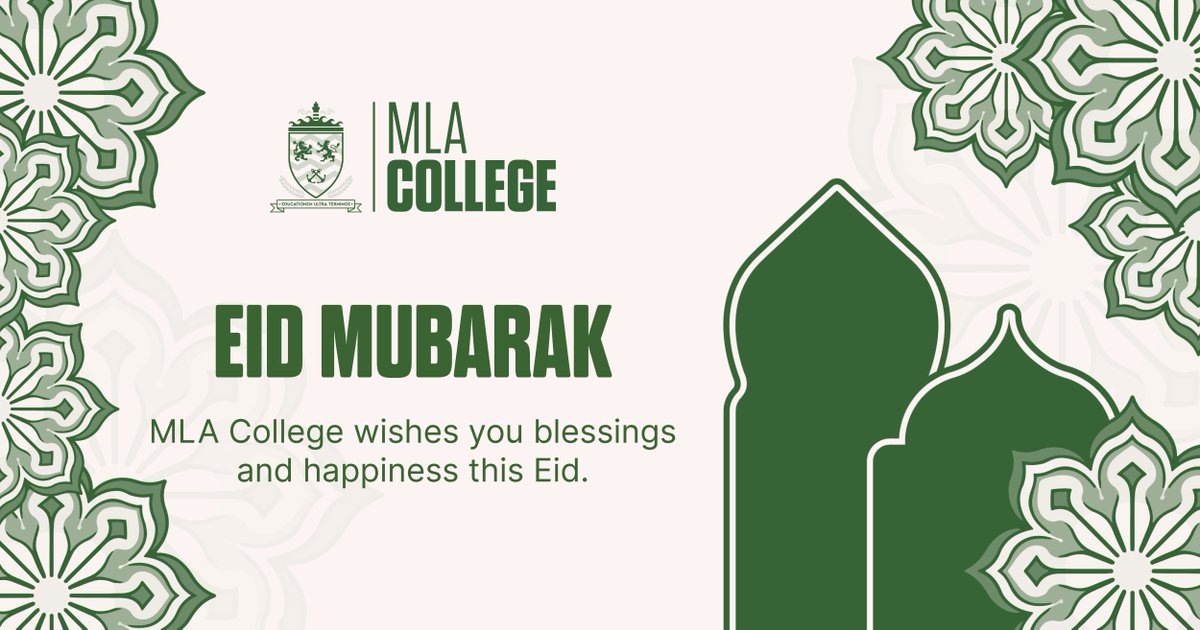 May this day bring happiness and harmony to all those celebrating. 

#EidMubarak #MLACollege
