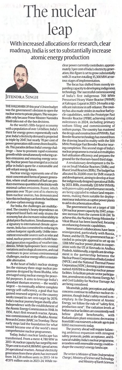 Krijuna Research & Analytics (@krijunaresearch) on Twitter photo Nuclear Power
Can this be a Power House of Wealth Creation?
Recently, discussed this with someone from BHEL that all possible changes are being done to increase pvt participation.
<a href="/Mr_HBajaj/">Hemant Bajaj</a> <a href="/SamartN2022/">Samarth Pachchigar</a> Nuclear Power
Can this be a Power House of Wealth Creation?
Recently, discussed this with someone from BHEL that all possible changes are being done to increase pvt participation.
<a href="/Mr_HBajaj/">Hemant Bajaj</a> <a href="/SamartN2022/">Samarth Pachchigar</a>
