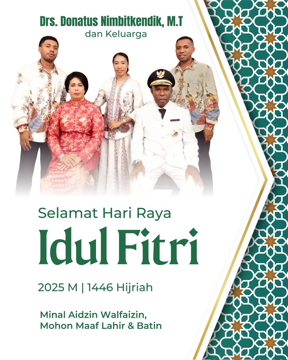 DNimbitkendik's tweet photo. Selamat Hari Raya Idul Fitri 2025 M | 1446 Hijriah untuk keluarga dan Masyarakat kabupaten yang merayakan 🙏🏽 https://t.co/RrTR5oLzbC