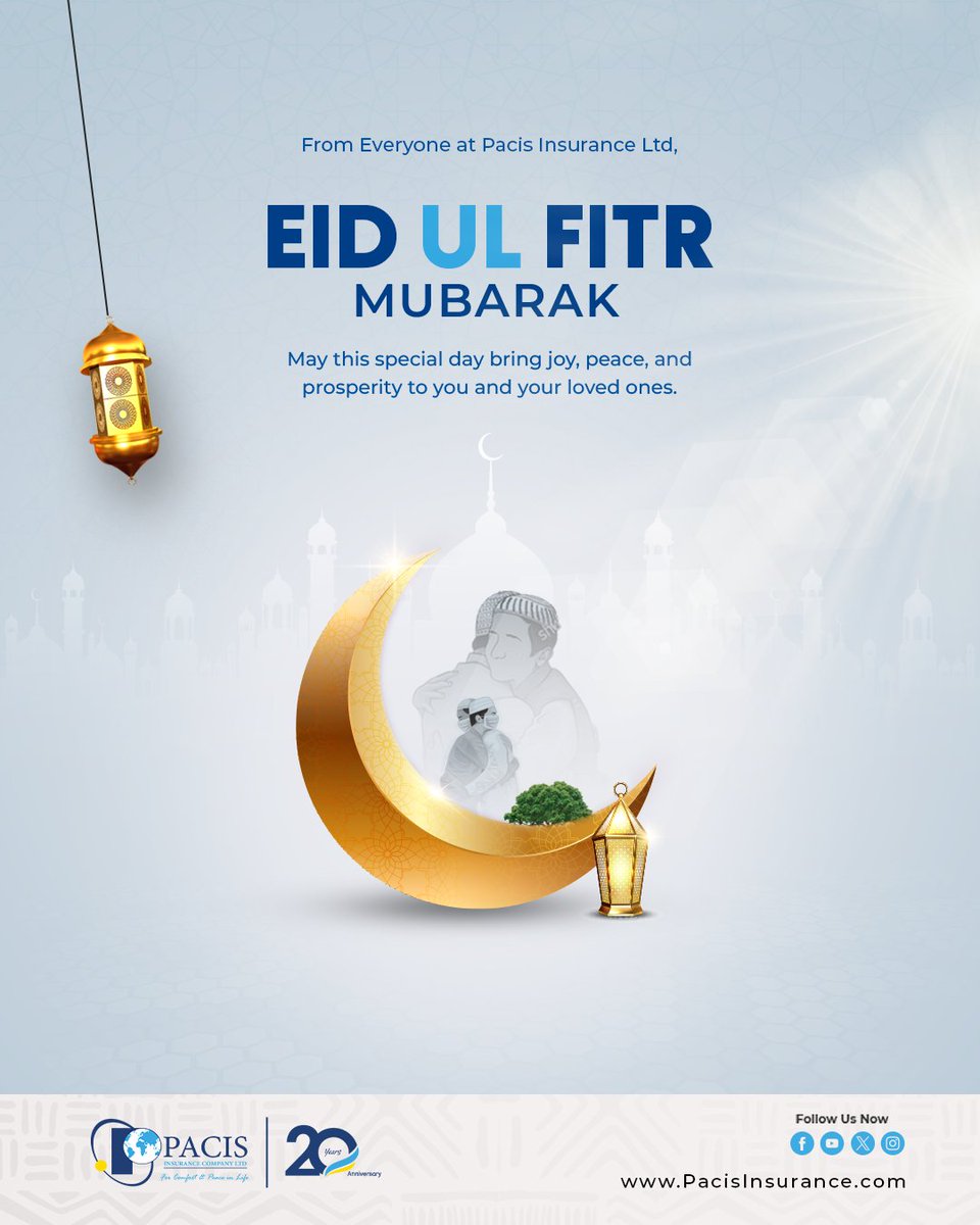 PacisInsurance's tweet image. Wishing a joyous Eid ul-Fitr to our Muslim community and beyond! 

May this special day be filled with laughter, love, and blessings. From the Pacis Insurance family to yours.
Happy Eid ul-Fitr

#EidMubarak  #InsuranceForPeaceOfMind