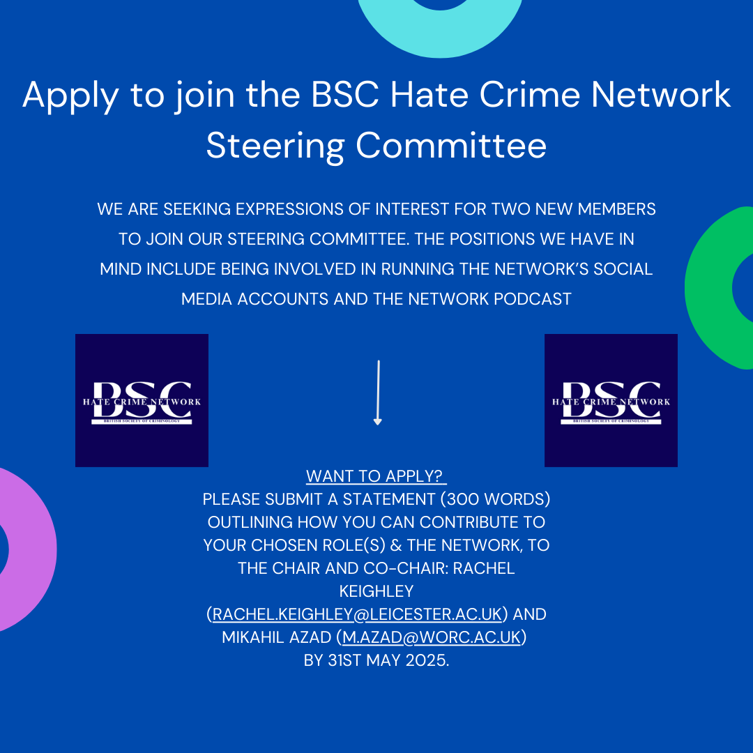 British Society of Criminology Hate Crime Network tweet media
