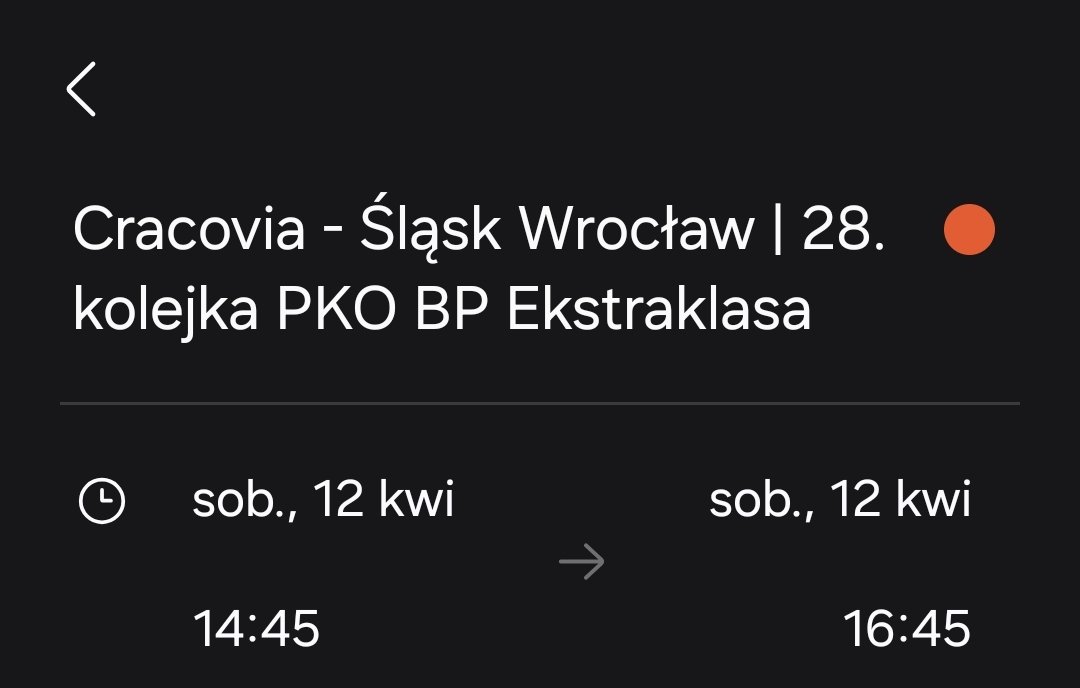 cotc_poland's tweet photo. @KJagodynski @FortArt @KSCracoviaSA @JanKowa22289468 @KamilloLce Panie @KJagodynski nie będzie mnie na meczu ze Śląskiem. Pierwszy mecz od ponad 3 lat. Przez ten błąd (tak powinienem sam sprawdzić terminarz). Oferowałem pomoc w edycji bo już kilka razy prosiłem o zmianę. Nie chciałeś. Ten kalendarz nie działa. Robię swój. Udostępnię chętnym. https://t.co/WXaZjLLJuL