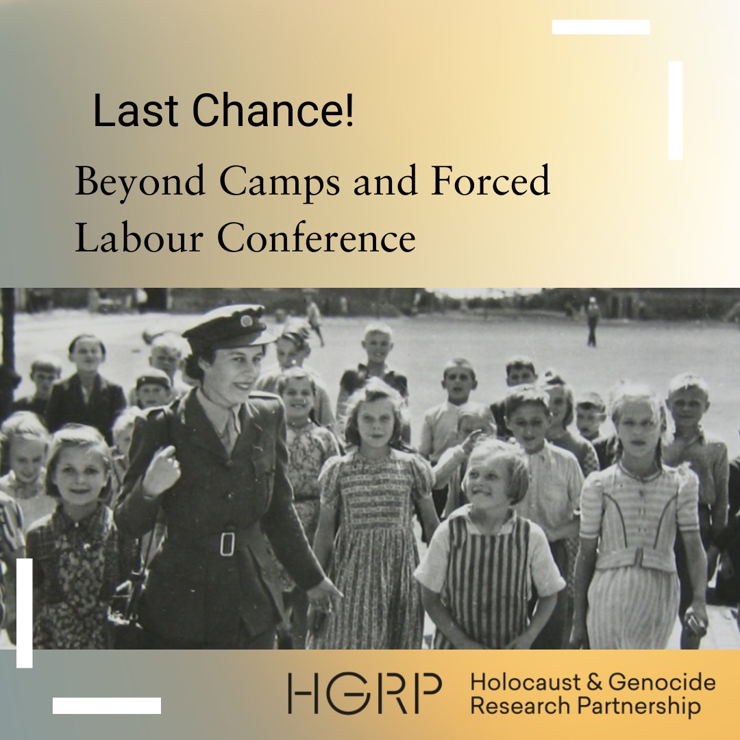 📢📢📢Today is the last chance to send in your application for the Beyond Camps and Forced Labour Conference, which will be happening in London on 7-9 January 2026!
Learn how to send in your application here: wienerholocaustlibrary.org/.../rese.../be…