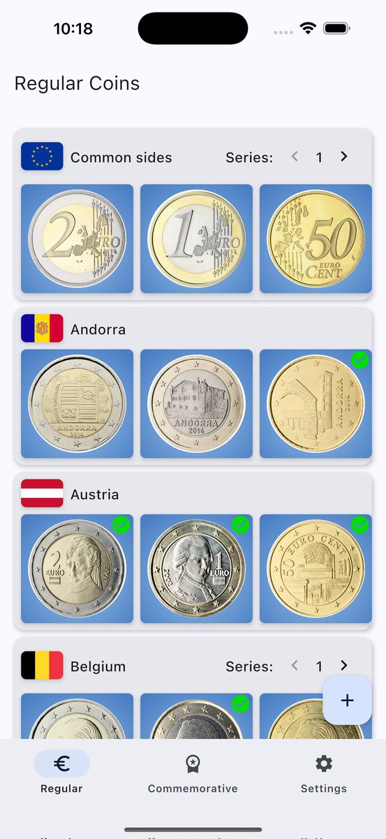TomC601's tweet photo. My first mobile app is LIVE! 🎉 Spent the last year building it in my free time as a personal project to help organize the Euro coin collection. Check it out!

Google Play:
https://t.co/hYw0n7lSyk

Apple App Store:
https://t.co/d3JfZVr7pb https://t.co/KmeoMlIPEl