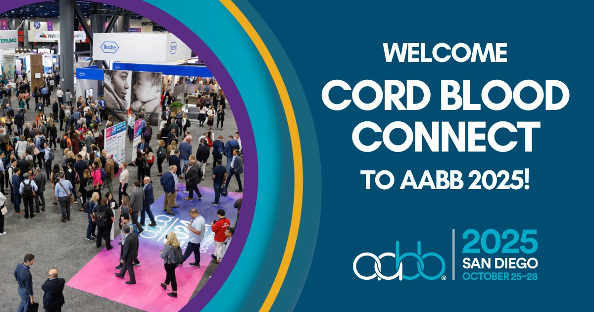 Big news! Cord Blood Connect, the annual meeting of the <a href="/CordBloodAssn/">CordBloodAssociation</a>, is now part of #AABB2025. Join us Oct. 25-28 in San Diego for the latest research and expert-led education in blood and biotherapies and a brand new cord blood education track.

🔗: bit.ly/4iDMtdJ