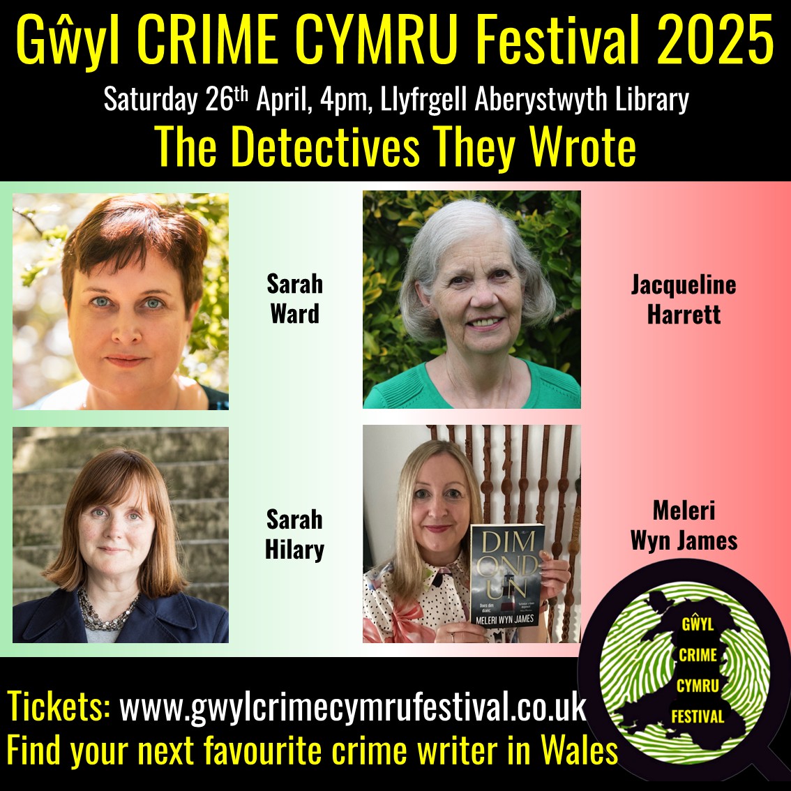 GŵylCrimeCymruFestival (@gwylcrimefest) on Twitter photo The Detectives They Wrote - with Sarah Ward, Jacqueline Harrett, Sarah Hilary and Meleri Wyn James.
For full details see gwylcrimecymrufetival.co.uk.
For tickets go to ticketsource.eu/whats-on/queen…
<a href="/DIMandyWilde/">Jacqueline Harrett</a> <a href="/sarah_hilary/">Sarah Hilary</a> @MeleriWynJames @yLolfa @LlyfrauCymr
#gccf2025 The Detectives They Wrote - with Sarah Ward, Jacqueline Harrett, Sarah Hilary and Meleri Wyn James.
For full details see gwylcrimecymrufetival.co.uk.
For tickets go to ticketsource.eu/whats-on/queen…
<a href="/DIMandyWilde/">Jacqueline Harrett</a> <a href="/sarah_hilary/">Sarah Hilary</a> @MeleriWynJames @yLolfa @LlyfrauCymr
#gccf2025
