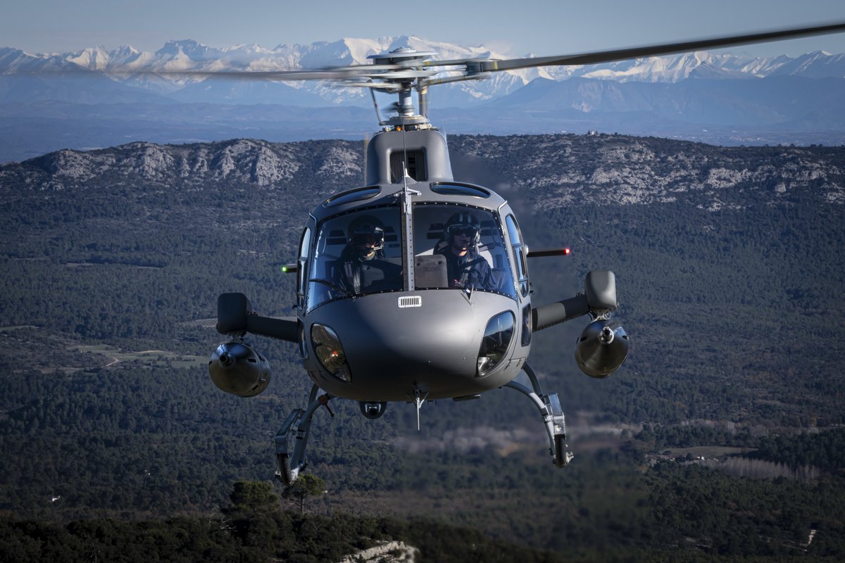 AirbusHeli's tweet image. An armed rotorcraft platform with a very small footprint and excellent manoeuvrability, the single-engine #H125M combines performance, discretion and firepower. 
Check out the helicopter at #SOFINS2025 this week.