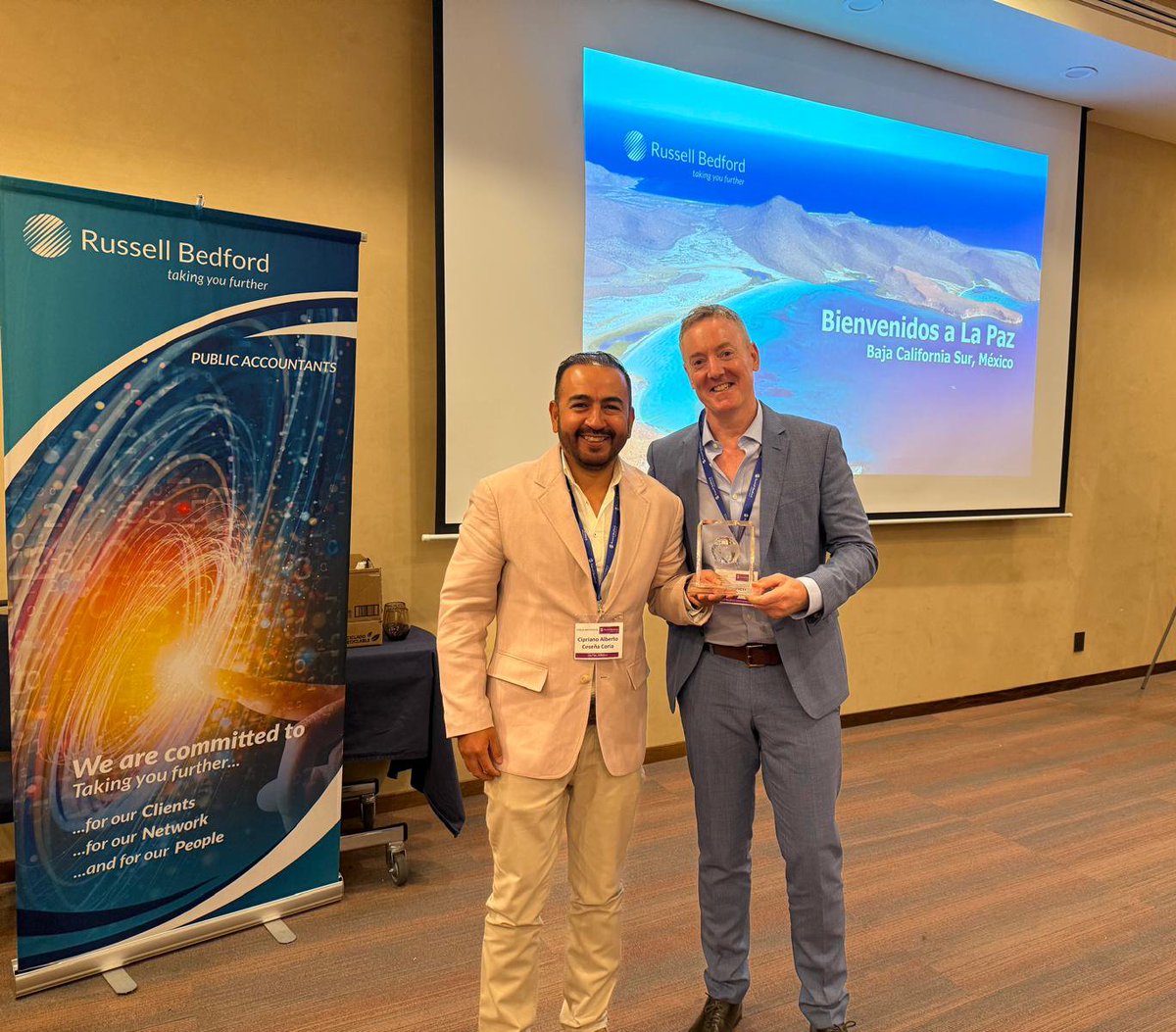 RussellBedford's tweet photo. The #IberoAmerica Conference 2025 ended on a high note in #LaPaz, Mexico. The agenda featured discussions on regional growth, cybersecurity, business development, talent management and sustainability.
Find out more: https://t.co/vtlP3SkYeZ

#RBIlapaz25 #takingyoufurther https://t.co/oPZIJFfXR7