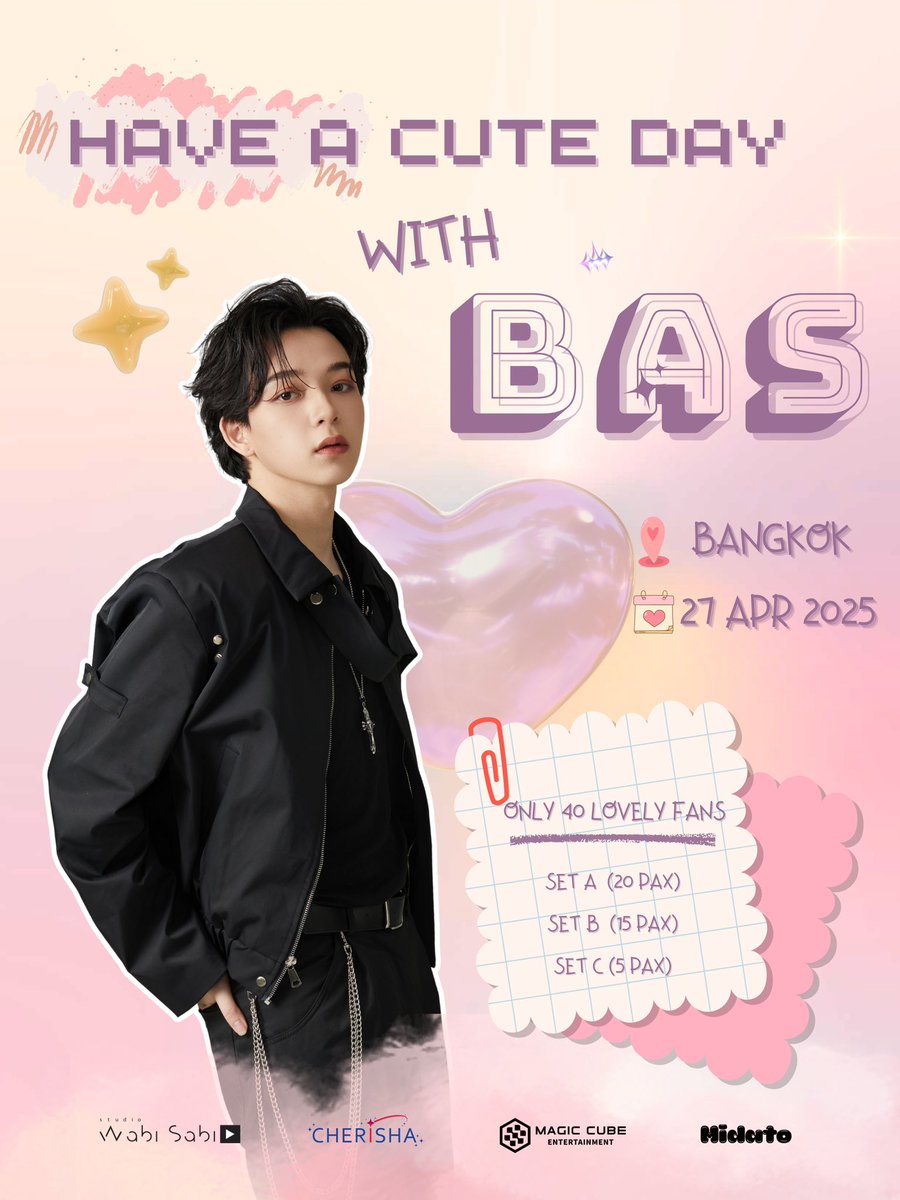 MagicCubeTH's tweet photo. 💖 Have a Cute Day with Bas! 💖

Hey~ Do you want to spend the cutest day with Bas? This is not just a special fan meeting, but also a sweet and exciting time filled with surprises! There will be exclusive perks waiting for you at the event.

📅 Registration Time: April 2, 2025, 14:00 (GMT+7)
📍 Event Location: Bangkok
🎟 Registration Contact: weibo@Midato蜜袋桃 or LINE OA@magiccubeth

Let’s make this day the cutest memory with Bas! 💞✨
📌 Check the poster for more details 🔽

—————————

💖 Have a Cute Day with Bas! 💖

Hey～你想和Bas一起度过最可爱的一天吗？这不仅是一场特别的见面会，更是一个充满惊喜与甜蜜的时光，现场还有独家福利等着你哦。

📅 登记时间： 2025年4月2日 14:00 (GMT+7)
📍 活动地点： 曼谷
🎟 注册联系人: 微博@.Midato蜜袋桃 或 LINE OA@magiccubeth

和Bas一起，把这一天变成最可爱的回忆吧！💞✨
📌 更多详情请查看海报 🔽

#บาสเด็กอ้วนที่แท้จริง