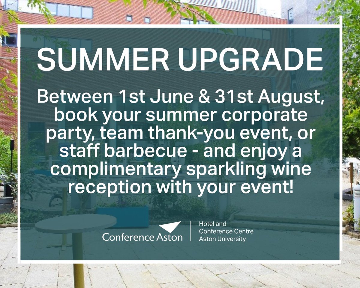 It may be April Fool’s, but our latest offers are no joke! 🎉

🌸 Easter stays from £75 – perfect for a city break or getaway.
🍾 Book a summer event (June-Aug) &amp; enjoy a free sparkling wine reception!
Don’t miss out—book now via the link in our bio!

#ConferenceAston