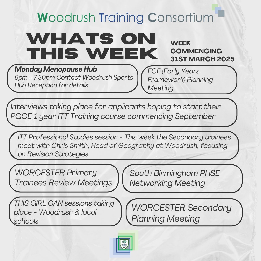 Woodrush Training Consortium (@woodrushtc) on Twitter photo We're "SPRINGING" into action this week 🌞🌻
<a href="/getintoteaching/">Teaching</a>
<a href="/worcester_uni/">University of Worcester</a>
<a href="/UWPGSEC/">University of Worcester - PGCE Secondary course</a>
<a href="/UWprimary/">Primary Teaching at Worcester</a>
<a href="/uniofwarwick/">University of Warwick</a>  <a href="/Woodrushhigh/">Woodrush High School</a> <a href="/ThisGirlCanUK/">This Girl Can</a> We're "SPRINGING" into action this week 🌞🌻
<a href="/getintoteaching/">Teaching</a>
<a href="/worcester_uni/">University of Worcester</a>
<a href="/UWPGSEC/">University of Worcester - PGCE Secondary course</a>
<a href="/UWprimary/">Primary Teaching at Worcester</a>
<a href="/uniofwarwick/">University of Warwick</a>  <a href="/Woodrushhigh/">Woodrush High School</a> <a href="/ThisGirlCanUK/">This Girl Can</a>