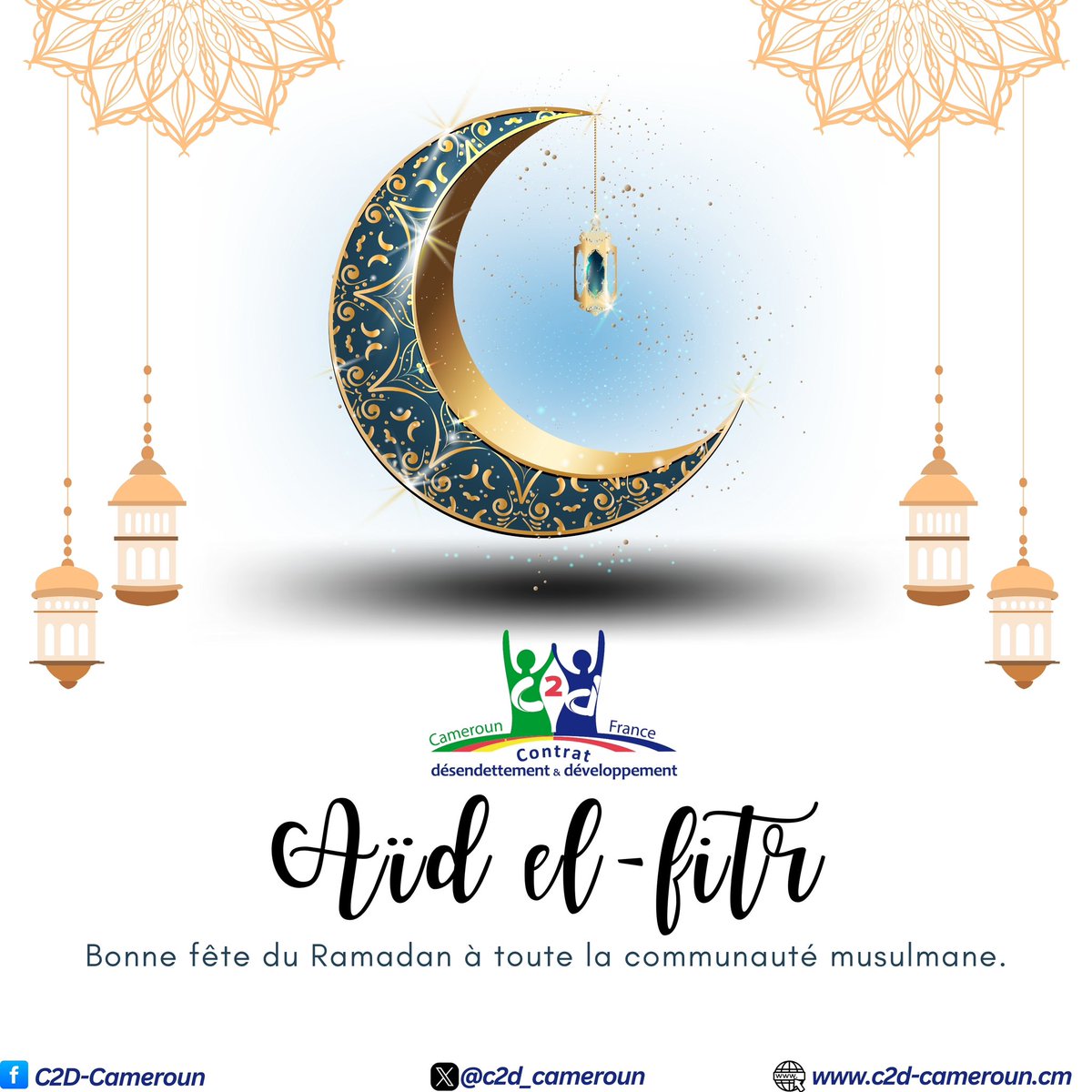 ✨🌙 Bonne célébration de L’Aïd el-Fitr à toute la communauté musulmane. 🕌🌙

#C2D #RamadanMubarak #eidmubarak