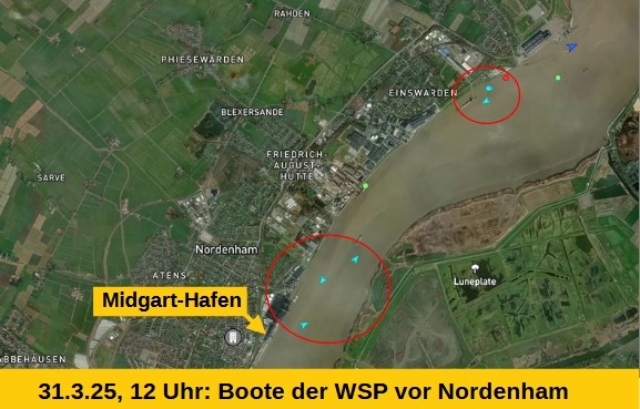 Das #Atommüll-Schiff "Pacific Grebe" wird heute in #Nordenham erwartet. Die Vorbereitungen für die Ankunft laufen auf Hochtouren: castor-stoppen.de/ticker/ #antiatom #castor #atomkraft