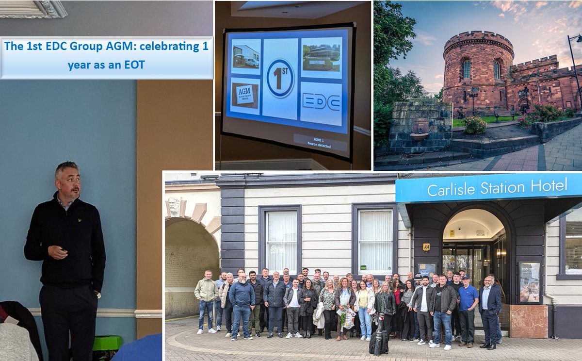 A brilliant day at our 1st EOT AGM (acronyms R us)! 😆 We joined our sister companies EDC NE and EDC Scotland to discuss our shared vision for the future.
Carlisle hosted the charismatic event with guest &amp; employee speakers taking the stage.

Thanks to all our team!