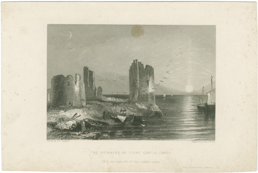 On #Shakespearesbirthday did you know that Flint Castle was the setting for an Act in his famous play, Richard II? In Act 3, Scene 3, Bolingbroke instructs the Duke of Northumberland: "Go to the rude ribs of that antient castle" (PR/701).