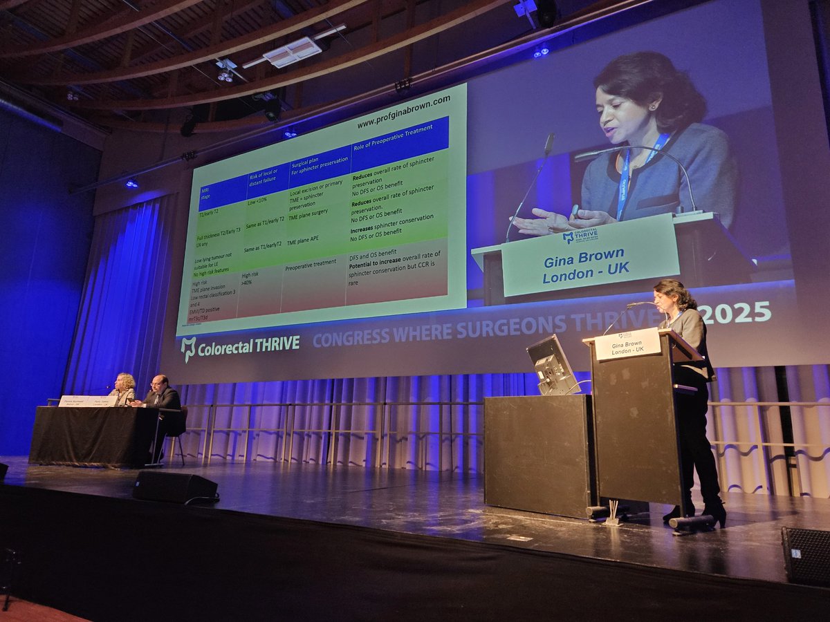 Michel Adamina (@micheladamina) on Twitter photo We are honored to have again with us the Queen of Radiology #THRIVE2025 <a href="/prof_gina_brown/">Colorectal Cancer</a> with her evidence-based, thought-provoking views on MRI led optimal staging and guidance of multimodal treatment.
- enlarged LN are promoting survival, NOT indicating radiotherapy
- neither We are honored to have again with us the Queen of Radiology #THRIVE2025 <a href="/prof_gina_brown/">Colorectal Cancer</a> with her evidence-based, thought-provoking views on MRI led optimal staging and guidance of multimodal treatment.
- enlarged LN are promoting survival, NOT indicating radiotherapy
- neither