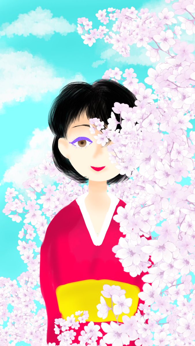 UsrRb's tweet photo. #イラスト  #絵柄が好みって人がいればいいなぁ 
久しぶりに描きました😊
桜って良いね https://t.co/zdBtuXMSUT