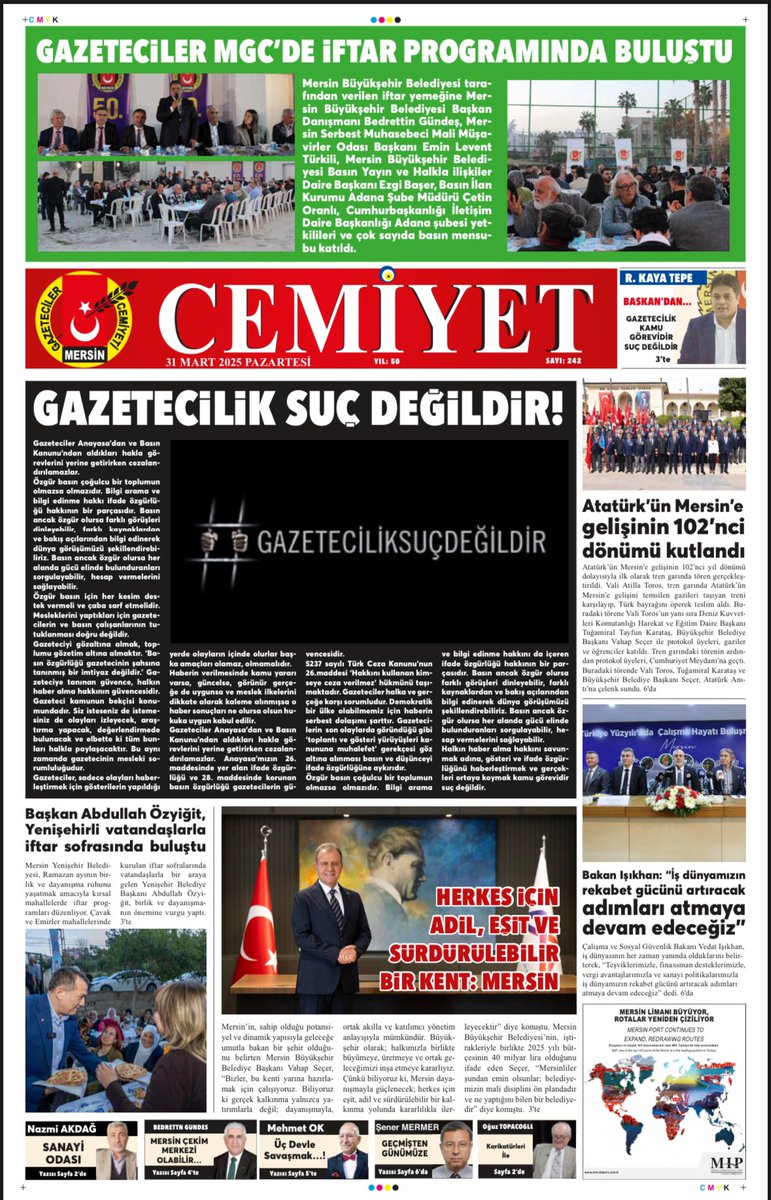 "CEMİYET GAZETESİ"
       Mart 2025
    mgc.org.tr