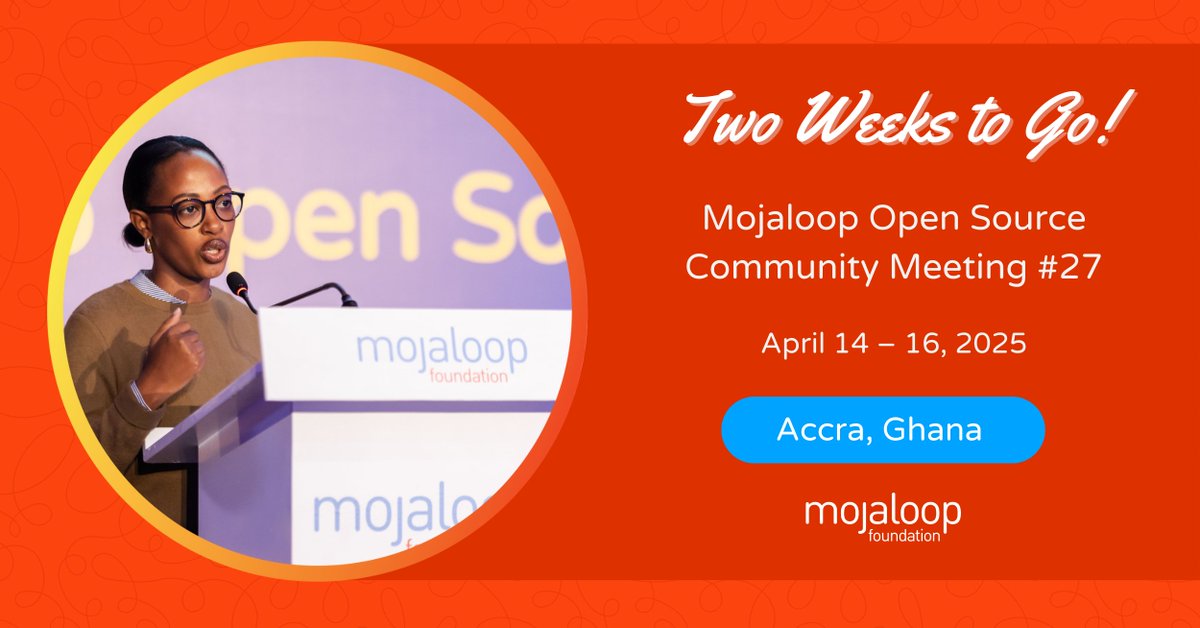mojaloop's tweet photo. 🚀 Mojaloop Open Source Community Meeting #27 is just two weeks away! Don't miss this chance to connect, collaborate, and drive real progress in #financialinclusion. Be part of the growing wave of Mojaloop adoption — register now! https://t.co/ZAukPZjI17 🌍💡 #Mojaloop #FinTech https://t.co/NV06g1e8up