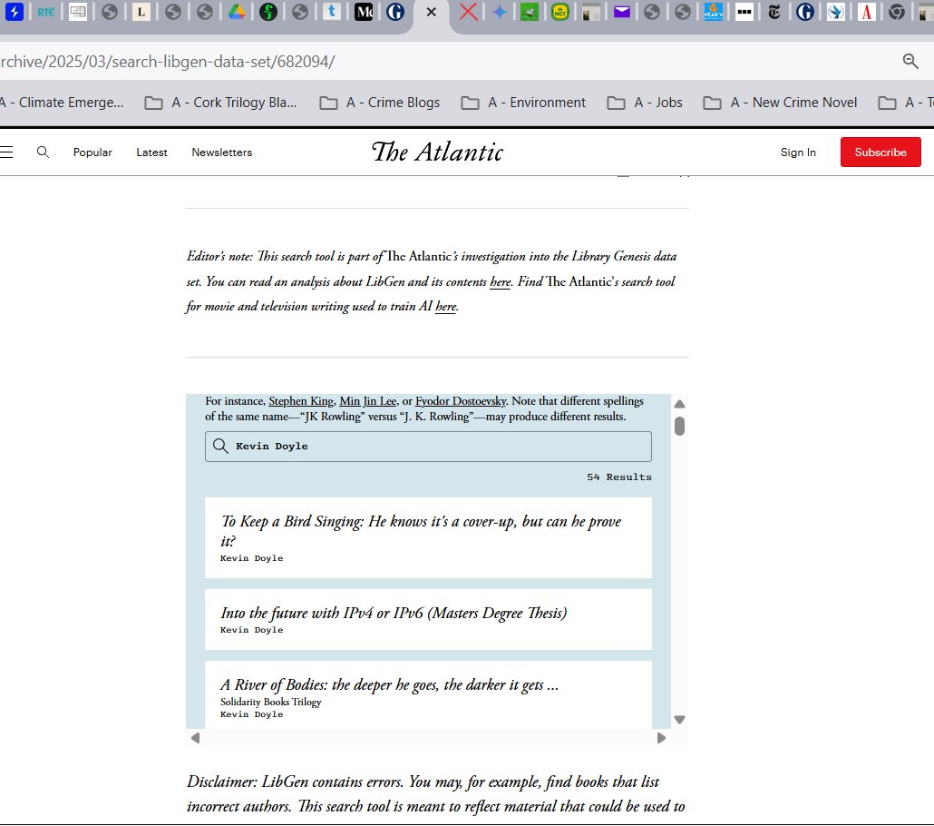 kevidoyle's tweet image. Shocked and angered at Meta's theft of my work for their AI machine. With many other writers I was never consulted or asked for my permission. This is daylight robber and we will fight back. @WritersUnion_ie #DontZuckOurBooks #Metatheft #irishwriters #ewc #zuckerberg  #Cork