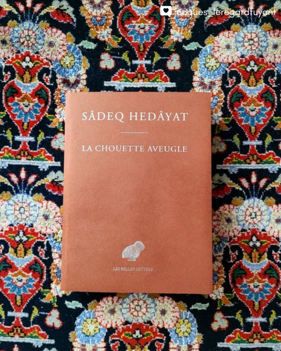 💫🙏 Lu sur instagram : 

« La Chouette aveugle (1936) fut l'un des tout premiers romans iraniens, la littérature persane étant, jusqu'alors, dominée par la poésie, sa tradition ancestrale. Et à cette nouveauté à l'échelle nationale s'ajoute un modernisme sans égal dans la