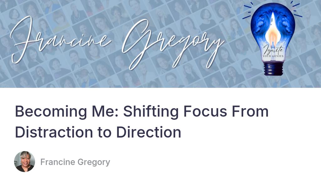 francinegregory's tweet image. Changing my perspectives and eliminating distractions became essential in steering my life back on track.

Read more 👉 lttr.ai/AdEbT

#StartedMaking #OriginalVision #OthersProjects