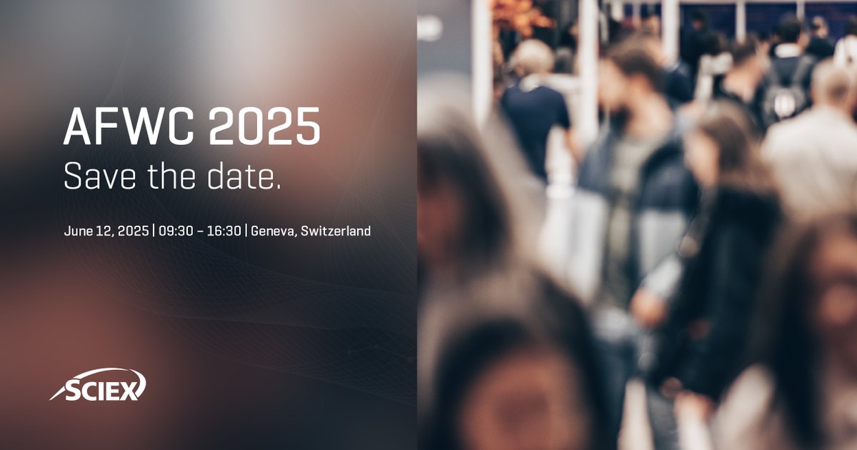 🚰 Calling all water testing experts! 🚰
Join the Analytical Forum Water Contaminants user meeting!

📅 SAVE THE DATE: June 12, 2025📅
📍 Location: Service de la consommation et des affaires vétérinaires, Switzerland

Register and more info 👉 sciex.li/sew58q

#SCIEX