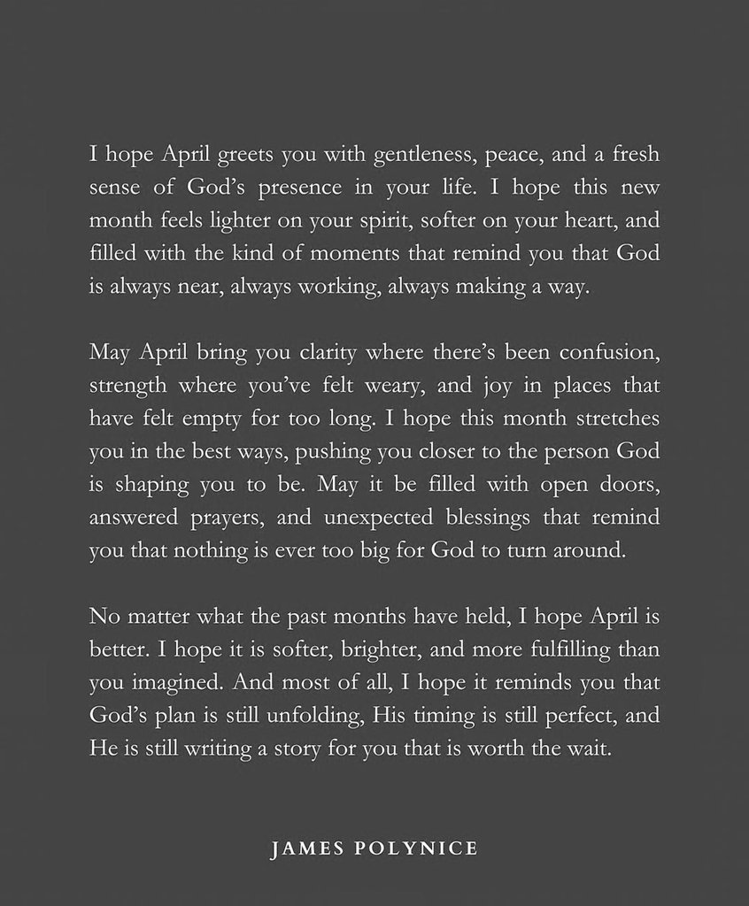I HOPE APRIL...