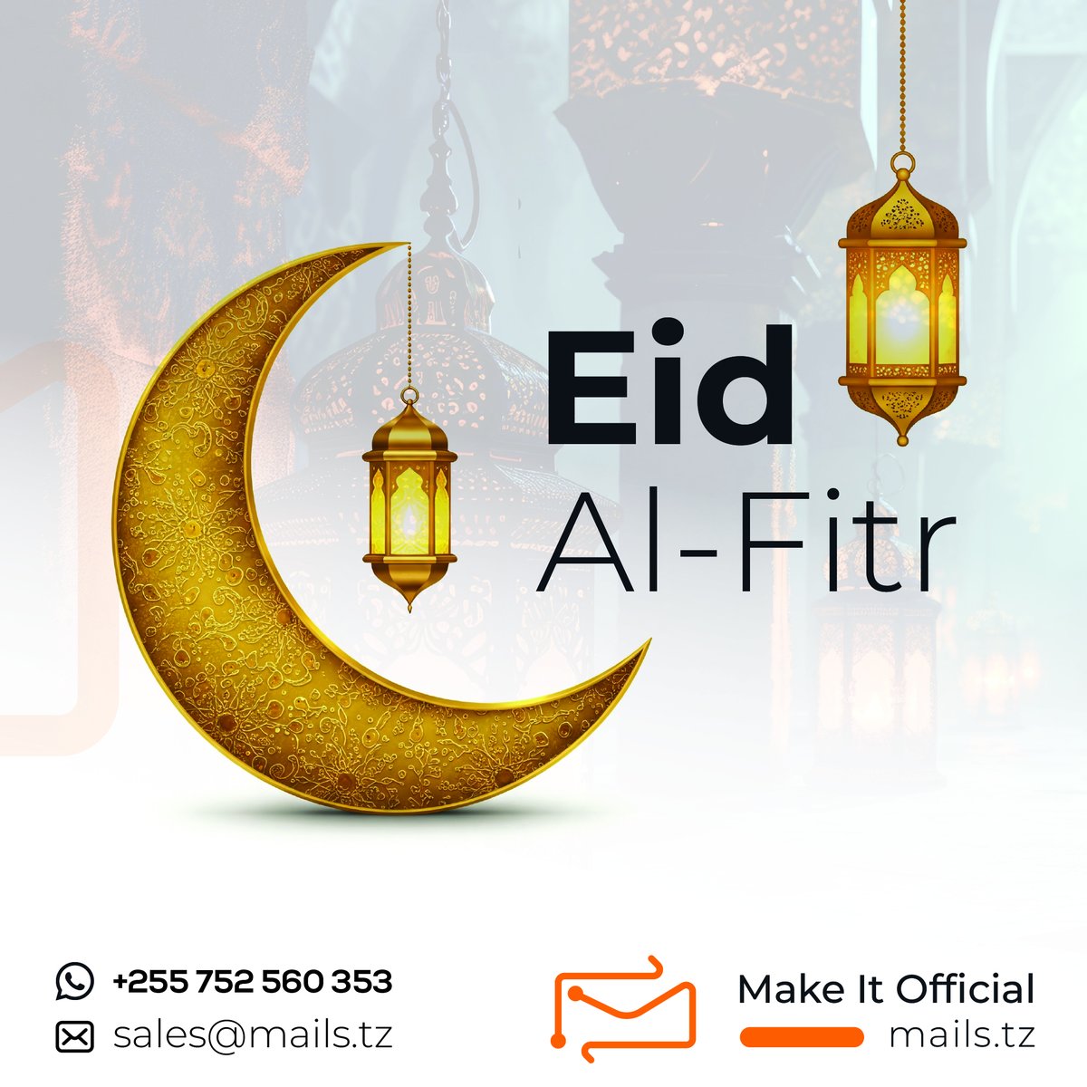 Wishing you and your family a blessed Eid al-Fitr filled with joy, love, and togetherness. Eid Mubarak!