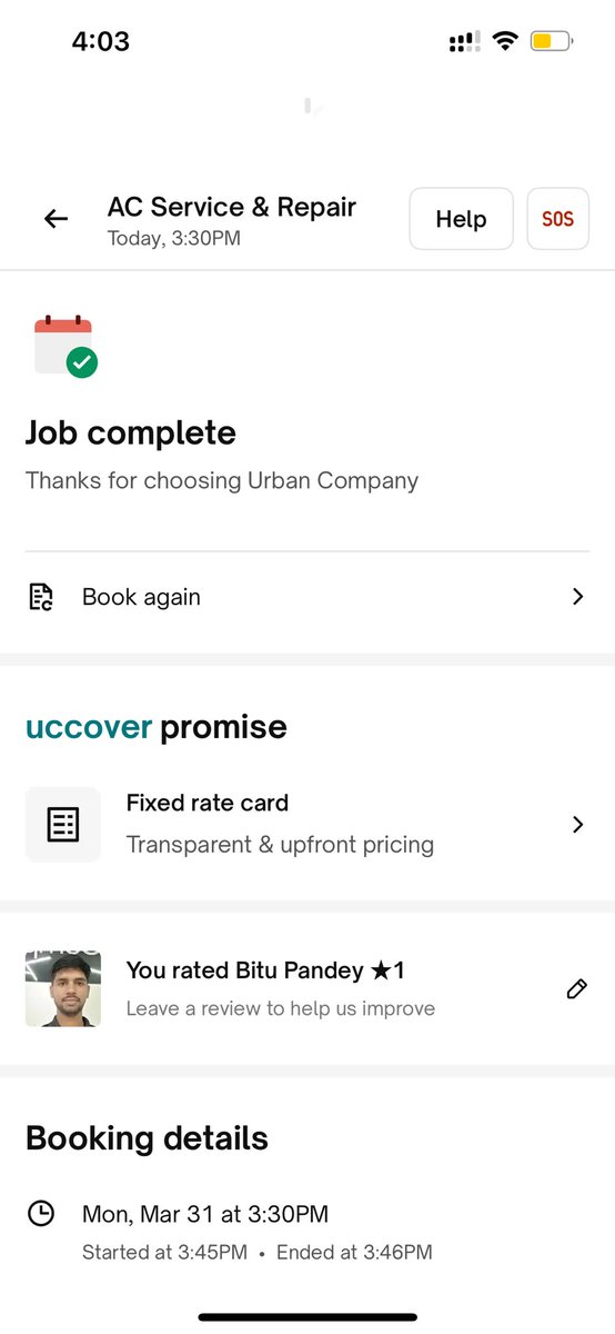 cseayushjain's tweet photo. @urbancompany_UC not happy with my current booking experience, pro is a fresher, he made small issue very big. I want my AC to best test again by another professional asap.
 You can see the service start and end time. He just said by looking to AC, motor needs to be  change. https://t.co/6vSL1lwVT8