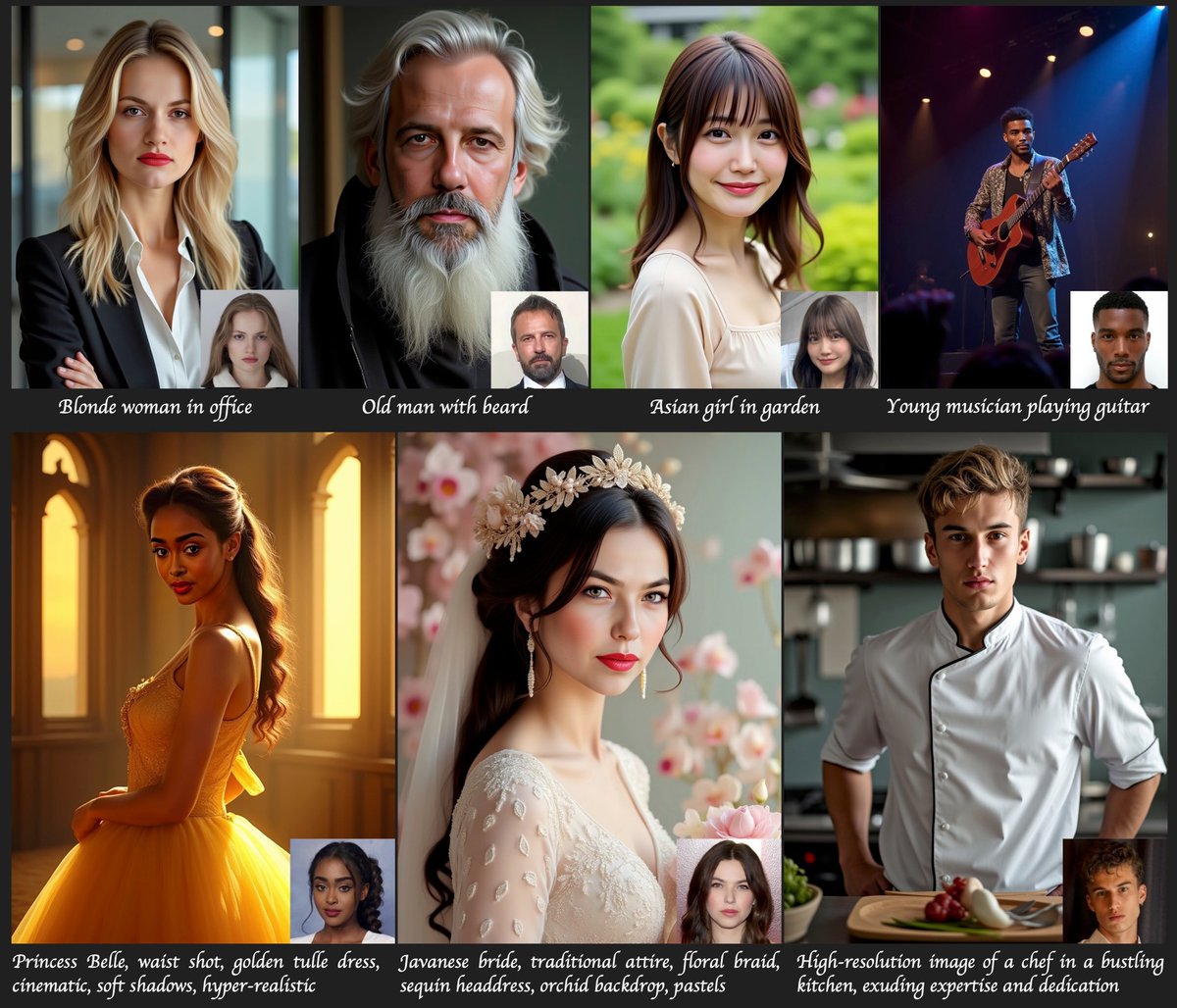 MastersNitish's tweet image. Day 258
InfiniteYou: A Leap in Identity-Preserved Image Generation! 🎨✨

Meet InfiniteYou (InfU), one of the first robust frameworks leveraging Diffusion Transformers (DiTs) like FLUX to master this task.

#AI #GenerativeAI #DiffusionModels #InfiniteYou #ArtificialIntelligence