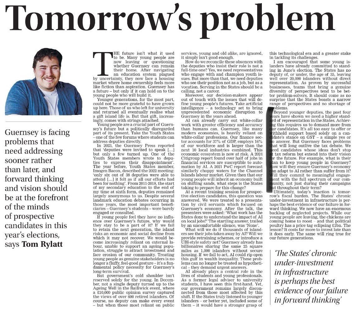 Great article in today’s <a href="/GuernseyPress/">Guernsey Press</a> - spot on. Worth a read.
