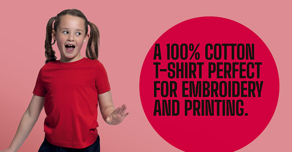 Our ethically-made cotton Classic Tees come in 16 colours, sizes 2/3 years - 5XL. We embroider or print in 2 days. With plenty of stock available, order now for the Summer term &amp; Back To School. #schoolwear #schooluniform #tshirts #backtoschool #summerterm #cottontee