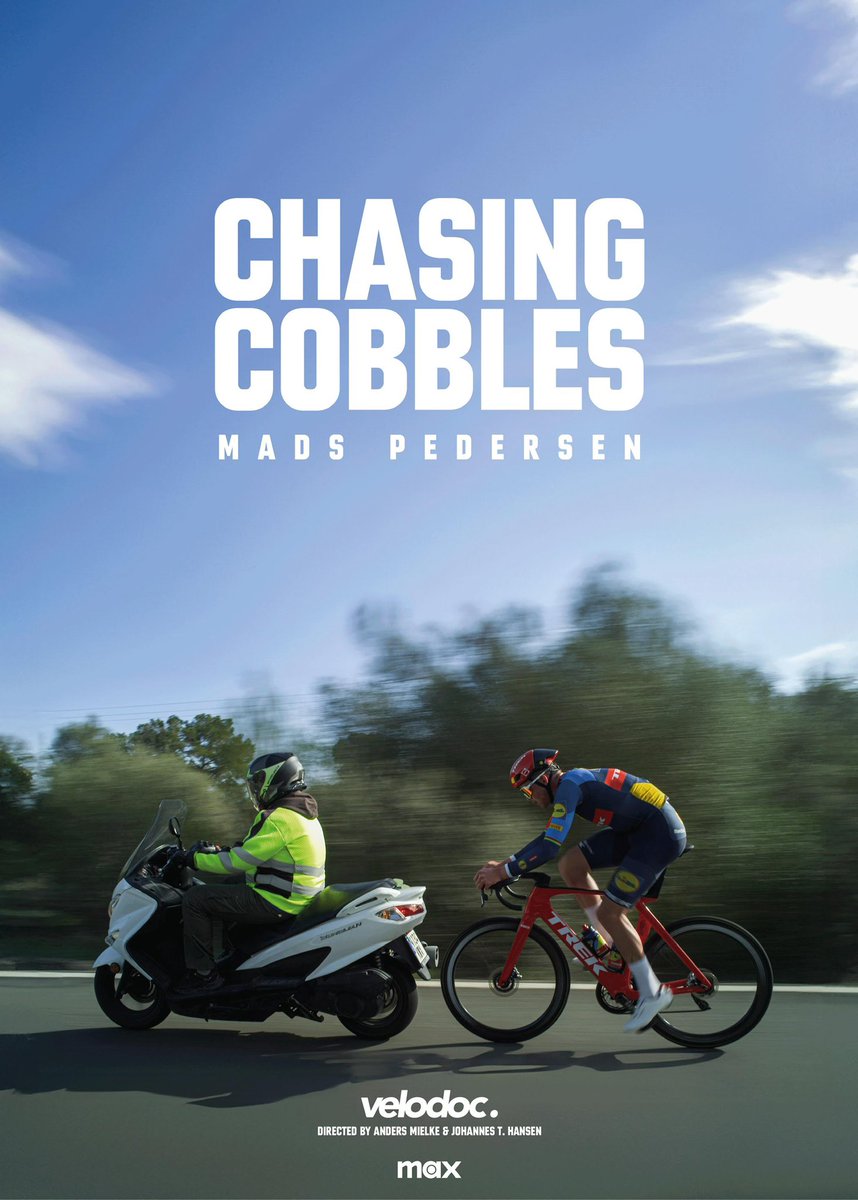 A new documentary is now airing on HBO Max &amp; Discovery+: Chasing Cobbles.

An engaging film about Pedersen's 2024 season, capturing both the highs📈 and lows📉 with fascinating insights. A must-watch for cycling fans and anyone who loves the drama of the classics!