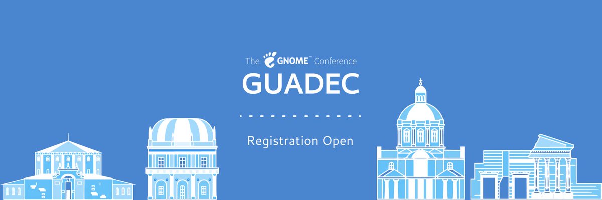 pietrodc0's tweet image. It&apos;s official! Registrations for #GUADEC2025 are now open!
🌐 events.gnome.org/event/259/
📅 24-29 July
📍 Università degli Studi di Brescia

Psst! We&apos;re still looking for sponsors 👀

#GNOME #Linux #OpenSource #GUADEC