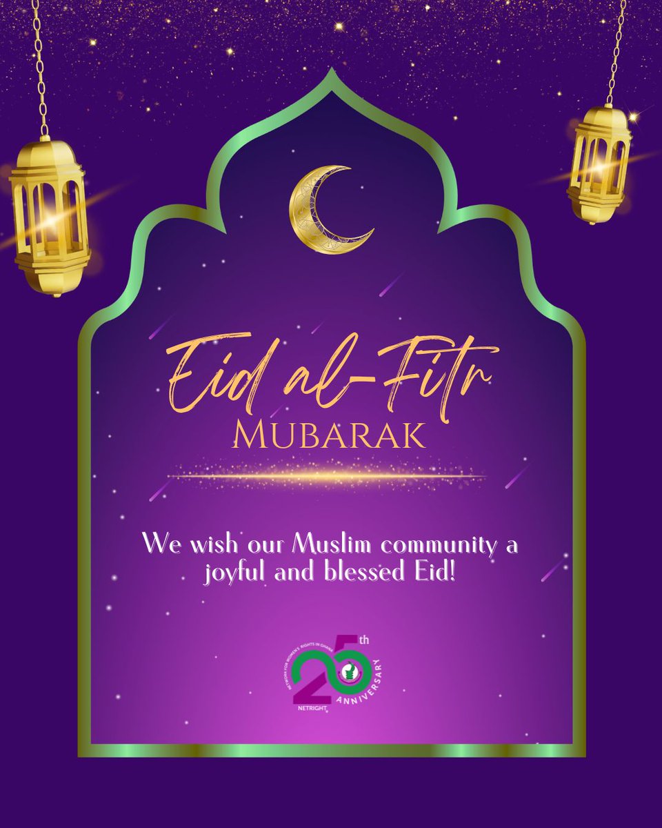 NETRIGHT's tweet photo. Eid Mubarak to our Muslim community! ๐๐พ
#NETRIGHTAT25 #NETRIGHT #EidAlFitr #EidMubarak https://t.co/XyKGoHlN07