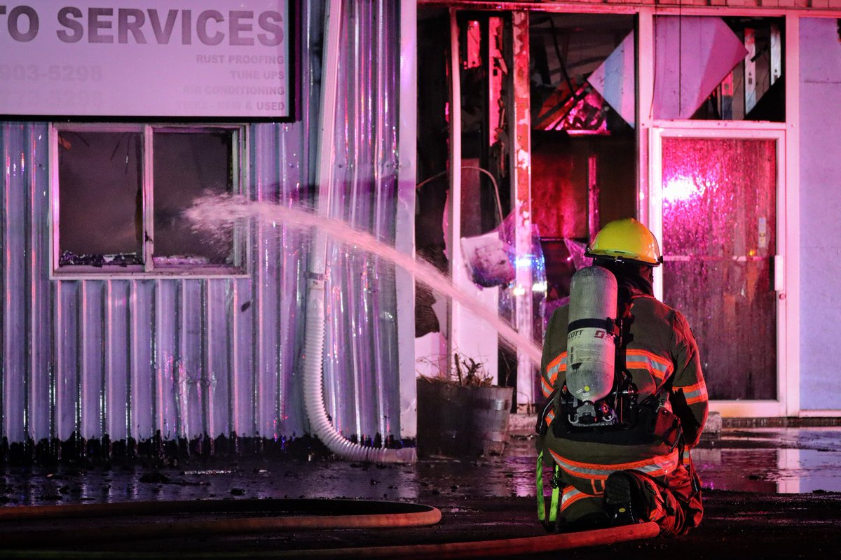 Ajax Fire &amp; Emergency Services working a heavily involved commercial property fire early Saturday morning in South Ajax.

<a href="/ajax_fire/">Ajax Fire and Emergency Services</a> <a href="/protectingajax/">Friends of Ajax</a>