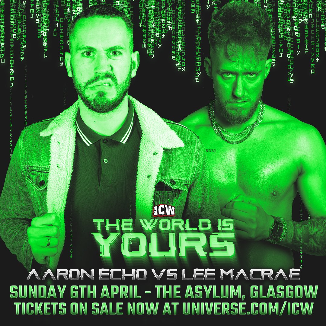 InsaneChampWres's tweet photo. Will it be a Lumberjack Match, a 3-on-1 Handicap Match or will Victory Inc be barred from ringside this Sunday, when @AaronEchoUK faces @LeeMacRae99 at The World Is Yours?

🎟️ https://t.co/SyDrIzmX2K https://t.co/yt4WtYreyJ