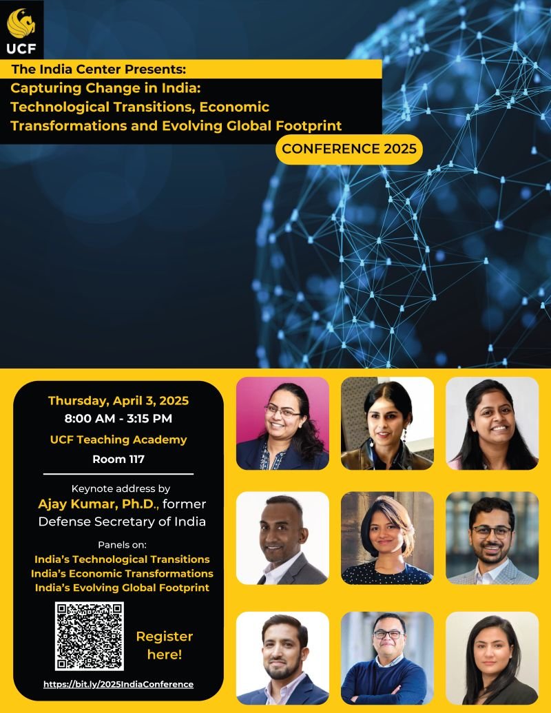 Excited to listen to and meet this very remarkable group of academics and policy analysts for University of Central Florida India Center's annual conference titled "Capturing Change in India."