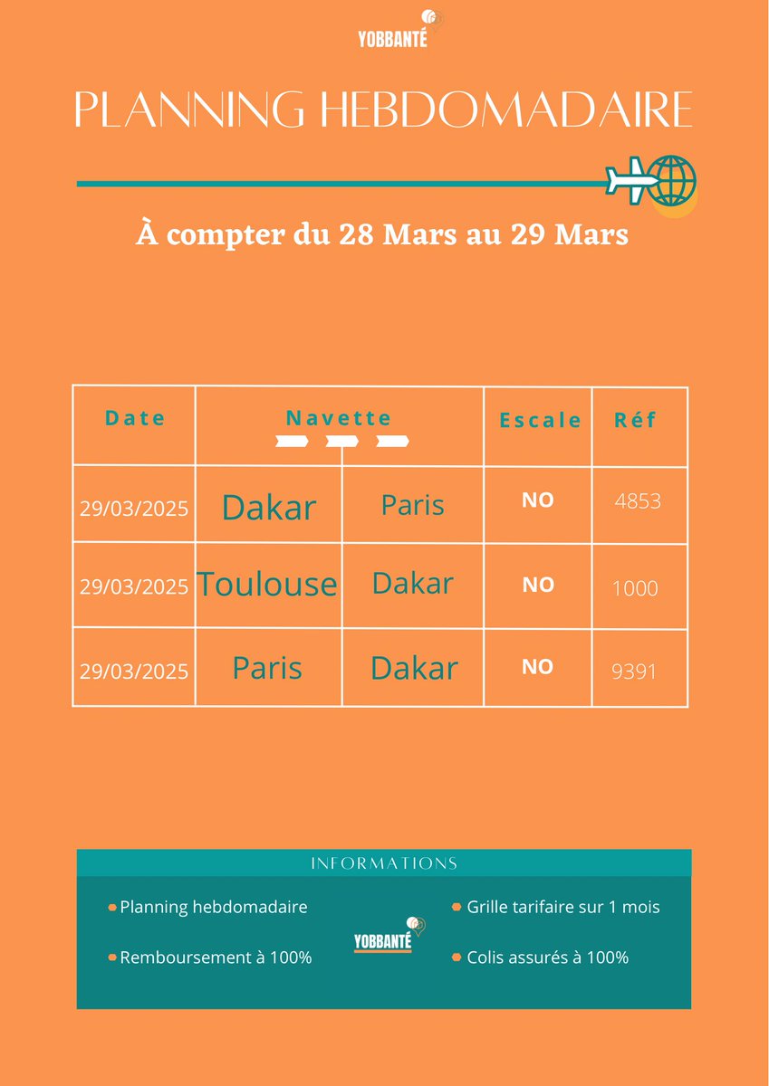 yobbante's tweet photo. Planning des départs par GP - covalisage du 28 mars 2025 au 29 Mars 2025. 
•
•
•
#yobbante #yobbantenetwork #gpdakar #covalisage #covalisagegp https://t.co/6SgkXo3pDM