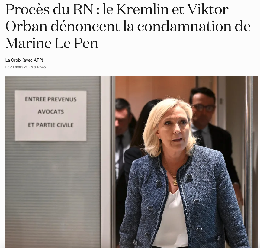 Premières réactions ? Les deux bailleurs de fonds du parti de Marine Le Pen.

Prêt russe : 
mediapart.fr/journal/france…

Prêt hongrois :
mediapart.fr/journal/france…
