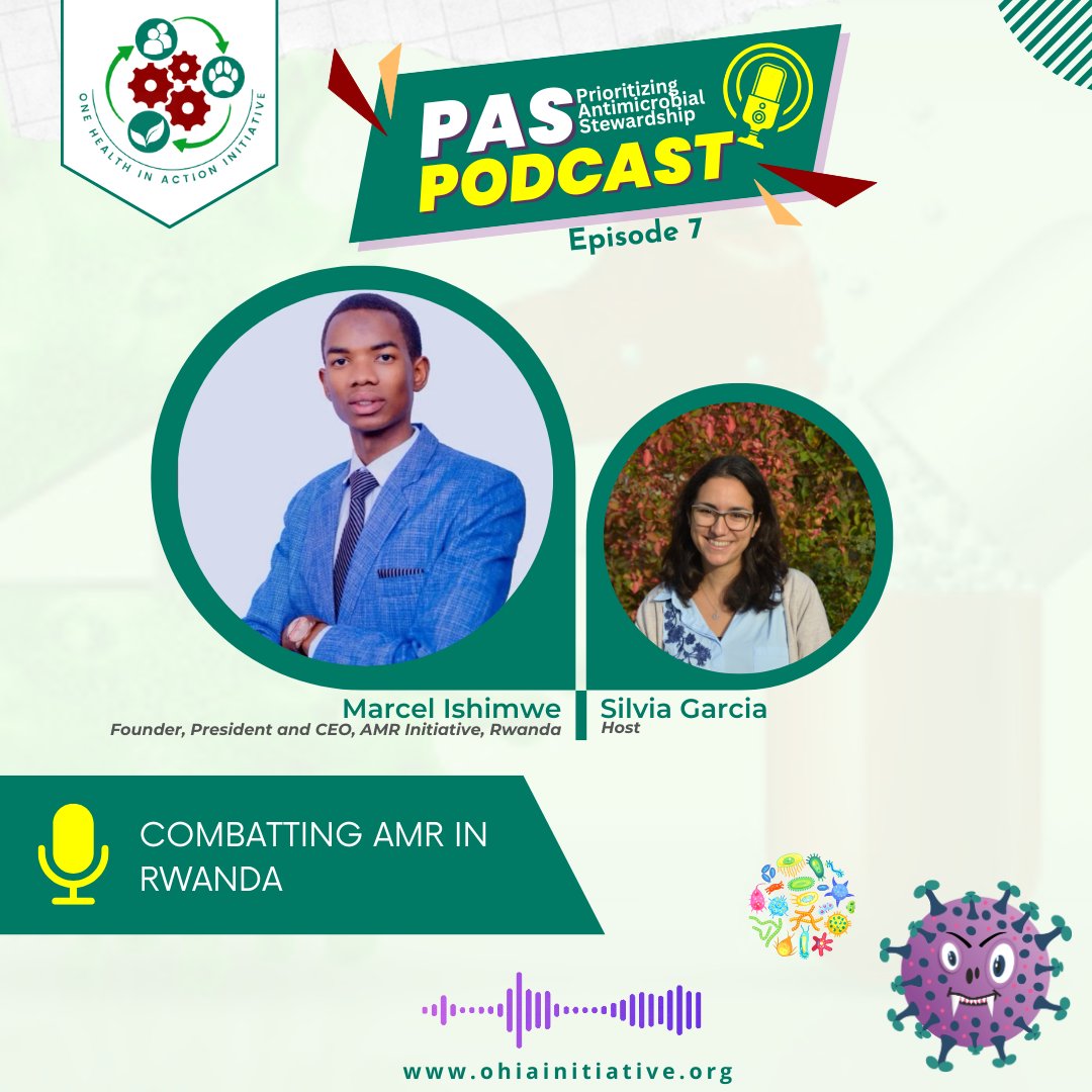 OHinAction's tweet photo. PAS Podcast #7 is out! 
We hosted @MarcelIshimwe1 of @amr_initiative and he shared lots of tips and inspiring ideas about implementing effective AMR campaigns in the episode.

Listen, learn and share via this link https://t.co/8Qu2nvSH1P https://t.co/qbfehSfSla