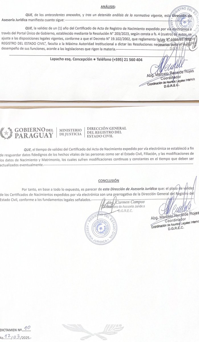 *Prepárense para volver a nacer*

El Registro Civil en 2023 dispuso que la validez del certificado de nacimiento ELECTRÓNICO es de un AÑO y pretenden justificar jurídicamente alegando que podrían haber 'modificaciones constinuas y constantes'