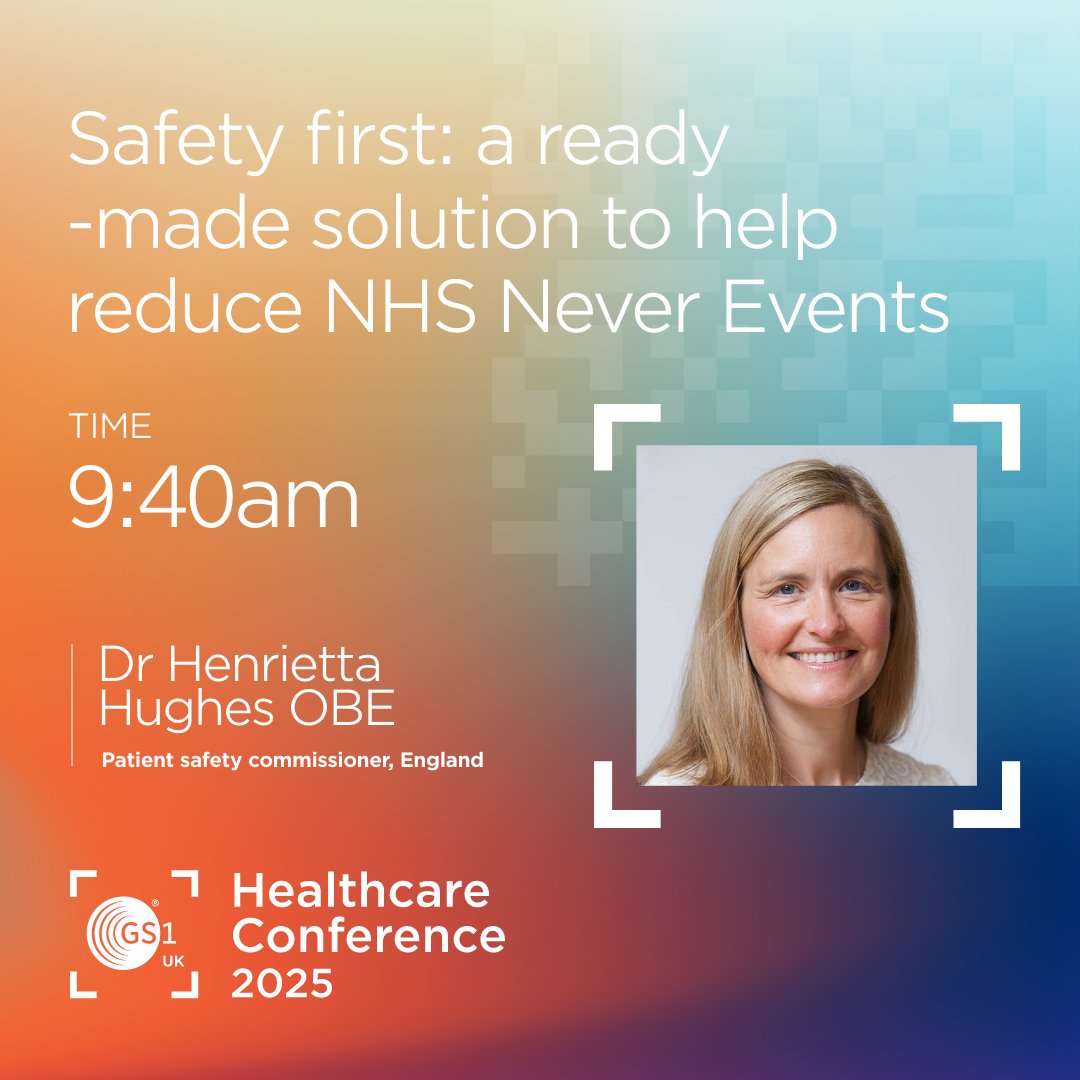 GS1 UK Healthcare (@gs1uk_hc) on Twitter photo What patient safety improvements have followed the <a href="/IMMDSReview/">Review Tweets</a> and the Hughes report?
<a href="/PSCommissioner/">Patient Safety Commissioner</a> Dr Hughes OBE, joins our conference on 29-30 April, to explore how data standards and point of care scanning can reduce the risk of harm.
Learn more: hubs.la/Q03f1VTS0 What patient safety improvements have followed the <a href="/IMMDSReview/">Review Tweets</a> and the Hughes report?
<a href="/PSCommissioner/">Patient Safety Commissioner</a> Dr Hughes OBE, joins our conference on 29-30 April, to explore how data standards and point of care scanning can reduce the risk of harm.
Learn more: hubs.la/Q03f1VTS0
